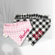 Customizable Gingham Dog Bandana with Elastic