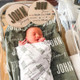 Newborn Name Blanket, baby name swaddle, first and middle name blanket