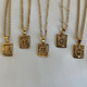 GOLD FILLED Initial Letter Necklace a?¡é A Perfect Birthday Gift for Men