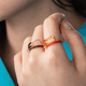Personalized Multicolor Enamel Stethoscope Heart Birthstone Ring Nurses