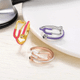 Personalized Multicolor Enamel Stethoscope Heart Birthstone Ring Nurses