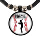 Personalized Boys Baseball Name Necklace Customized Name and Number Pendant Jewelry