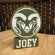 Personalized College Mascot Name Plaque Graduation Gift