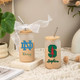 Custom University Logo 16oz Glass, College Iced Coffee Glass Graduation Gift