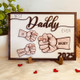 Personalized Fist Bump Dad and Kids Sign,  Dad Birthday Gift