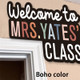 Personalized Name Doorframe Corner Sign, Custom Classroom School Decor
