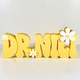 Personalized Teacher Name Plate, Daisy, Teacher Name Sign, Retro Name Sign