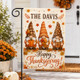 Personalized Thanksgiving Gnome Garden Flag, Custom Family Fall Pumpkin Yard Flag