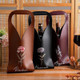 Personalized Birth Flower Leather Wine Bag with Name and Handle Protective Wine Accessories