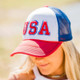 USA Patriotic Trucker Hat, Mesh Baseball Hat