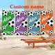 Super Absorbent Microfiber Custom Name Soccer Pattern Beach Towel