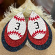Custom baseball earrings, baseball gift, Game day earrings