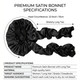 Personalized Satin Bonnet with Long Ties | Custom Name Silk Sleep Cap