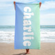 Personalized Beach Towel with Name, Packable Towel