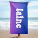 Personalized Beach Towel with Name, Packable Towel