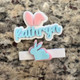Personalized Easter Bunny Acrylic Hair Clip | Custom Name & Letter Design