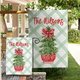 Watercolor Christmas Tree Flag Personalized Garden Flag