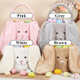 Custom Bunny Easter Basket,Personalized Plush Easter Bucket,Kid Bunny Basket with Name
