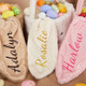 Custom Bunny Easter Basket,Personalized Plush Easter Bucket,Kid Bunny Basket with Name