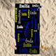 Personalized Name Beach Towel - Super Soft