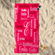 Personalized Name Beach Towel - Super Soft