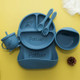 Personalized Silicone Baby Weaning Set | Engraved Silicone Bib