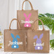 Personalized Easter Tote bag with Bunny,Easter Basket gift,Easter Bag with Name,Easter Gift