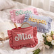 Personalized Ruffle Bridal Party Pouch,Bridesmaid Favor Personalized Makeup Bag,Getting Ready Gift