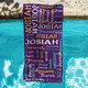 Unisex Personalized Beach Towel, Quick Drying Lightweight Custom Name Bath Towel