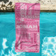 Unisex Personalized Beach Towel, Quick Drying Lightweight Custom Name Bath Towel