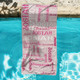 Unisex Personalized Beach Towel, Quick Drying Lightweight Custom Name Bath Towel
