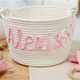 Personalized Baby Basket | Rope Cotton Baby Gift Basket