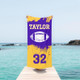 Personalized Football Towel with Name Customized School Team Towel