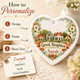 Personalized Good Neighbor Ornament, Custom Ceramic Heart Keepsake