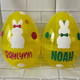 Personalized plastic Large EGG Easter fillable polka dots monogram party gift
