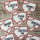 Personalized Baseball Softball Soccer Football Cheer Number Sticker