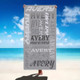 Customizable Beach Towel - Personalized Text Design