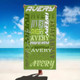 Customizable Beach Towel - Personalized Text Design