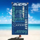 Customizable Beach Towel - Personalized Text Design