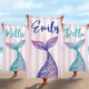 Mermaid Personalized Beach Towel, Mermaid Party Favors, Custom Beach Towel, Mermaid Birthday Gift For Kids, Pool Bachelorette Trip