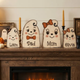 Vintage Halloween Decor Indoor, Custom Name Family Wooden Block for Shelf Decor,