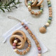 Customized Pacifier Clip and Rattle set|Custom Baby shower Gift