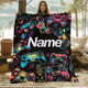 Gamepad Personality Portable Lightweight Flannel Throw Blanket
