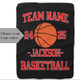 Personalized Basketball Blanket Custom Basketball