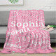 Your Name Letter Gradient Text Custom Flannel Blanket