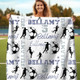 Custom Name Soccer Blanket, Personalized Soccer Girl