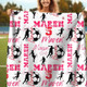 Custom Name Soccer Blanket, Personalized Soccer Girl