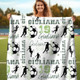 Custom Name Soccer Blanket, Personalized Soccer Girl