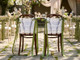 Personalized Lace Just Married Wedding Chair Sash | Custom Bride Groom Chair Banner