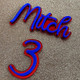 Double layered acrylic cake topper / cake charm - Name and Number